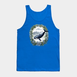 Physeter macrocephalus Whale With Mountain Laurel Tank Top